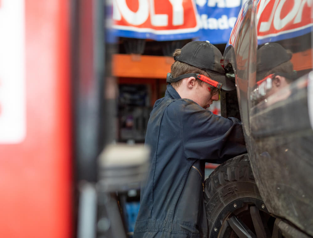 repairing vehicle